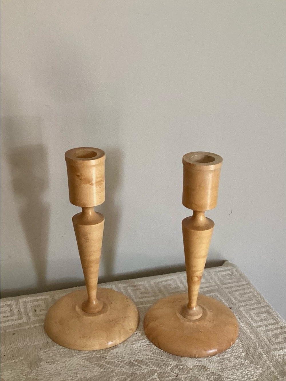 PEI Birds-eye Maple candlesticks